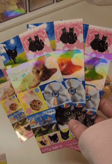 kitty aero holo sticker sheet