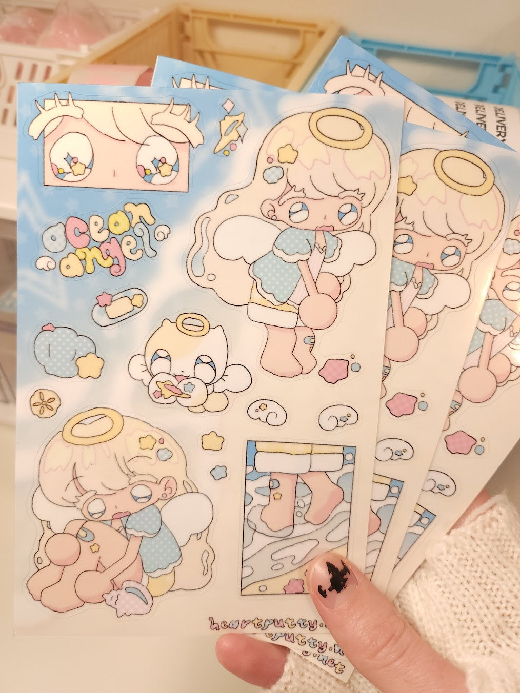 ocean angel sticker sheet