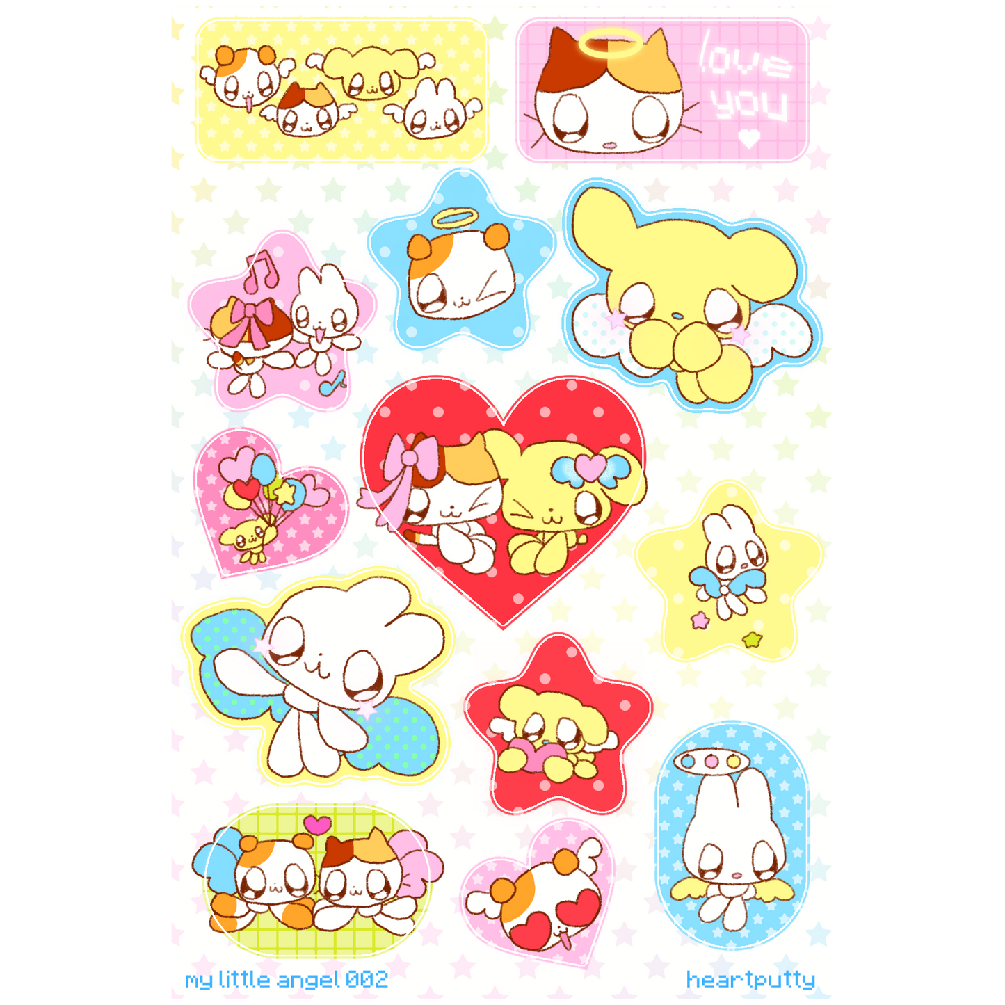 little angel sticker sheet