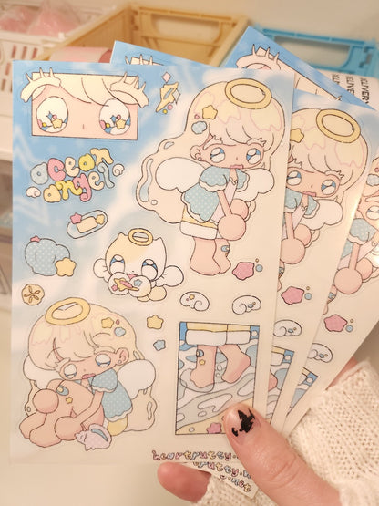 ocean angel sticker sheet