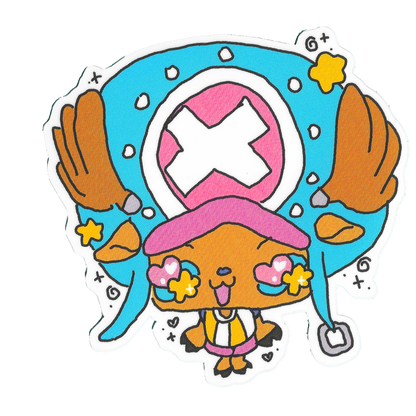 cotton candy reindeer sticker