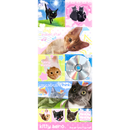 kitty aero holo sticker sheet