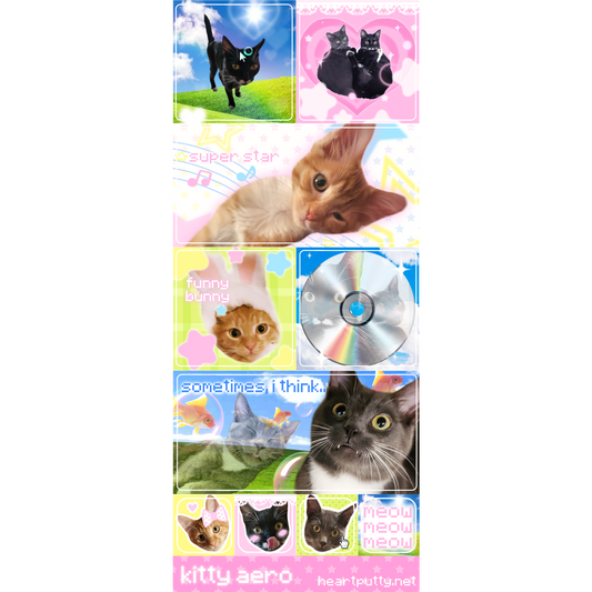 kitty aero holo sticker sheet